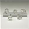 Image 3 : 5pc Pattern Glass Toothpick Holders