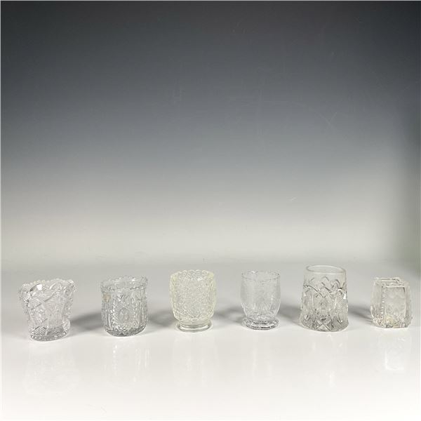 6pc Glass Toothpick Holders