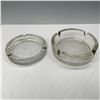 Image 2 : 2pc Mid-Century Glass Ashtray Set