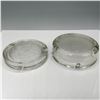 Image 3 : 2pc Mid-Century Glass Ashtray Set