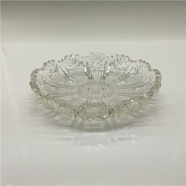 Crystal Hand Cut Dish, Queen Lace Style