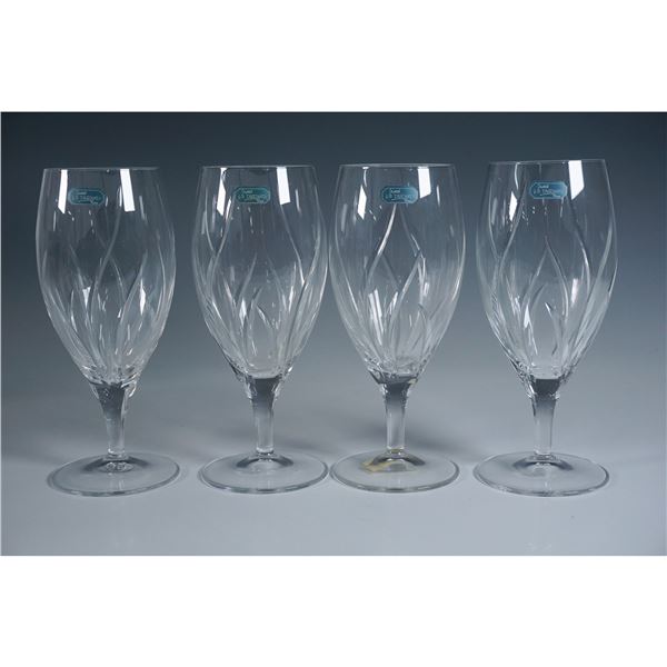 4pc Cristal J.G. Durand Ice Tea Glassware, Agena