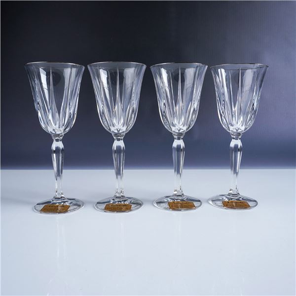 Noritake Crystal Vendome Platin Wine Glasses, Set of 4