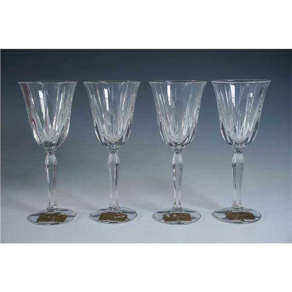 Noritake Vendome Full Lead Crystal Wine Glasses Set of Four