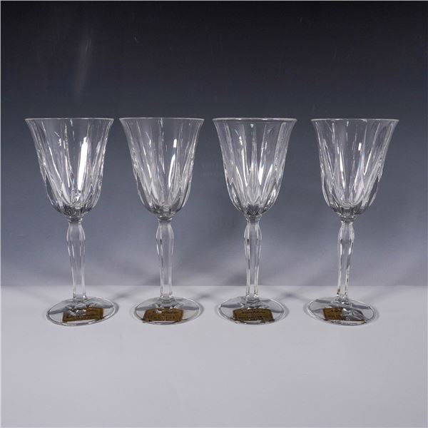 4pc Noritake Vendome Full Lead Crystal Wine Glasses
