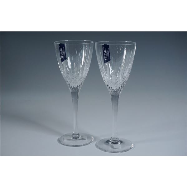 Pair of Stuart Crystal Wine Glasses, Madison