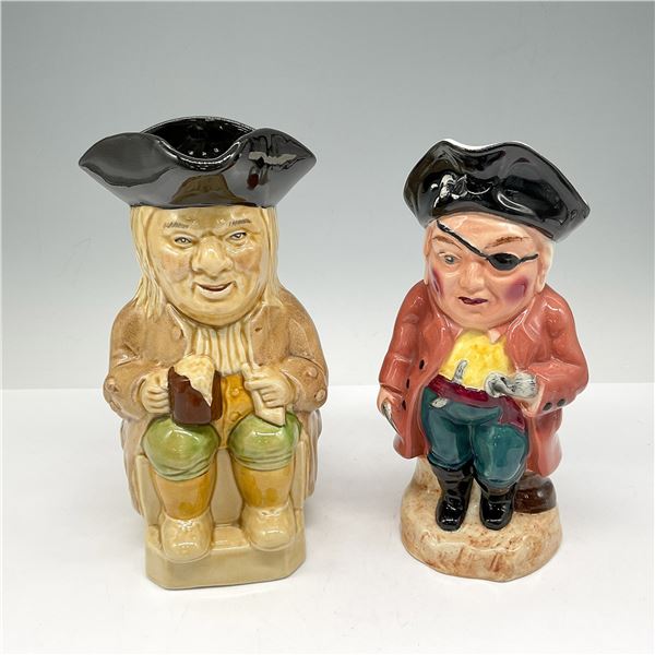 2pc Burlington Ware & Hoffritz Porcelain Character Jugs