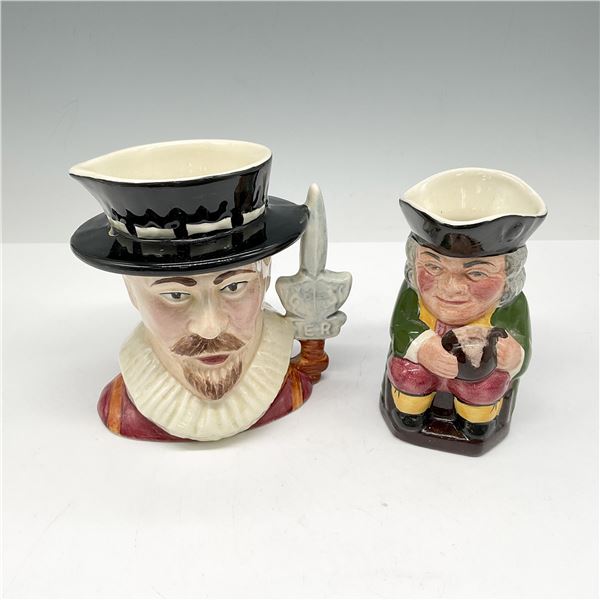 2pc Sylva Ceramics Character Jugs, Toby & Yeoman