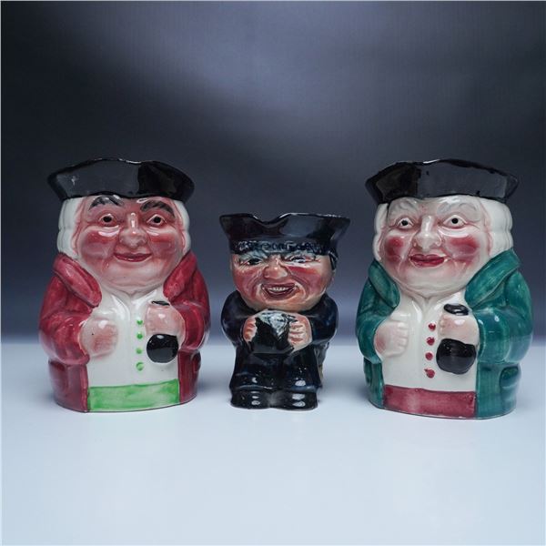 3pc Staffordshire Ceramic Toby Jugs