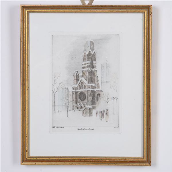 Kaiser Wilhelm Memorial Church in Berlin, Copper Print