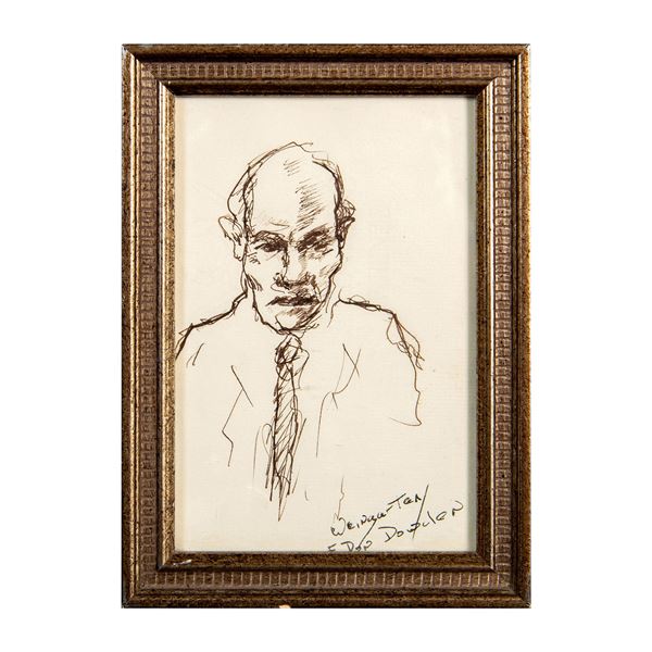 Paul Weingarten (American) Framed Sketch, Signed