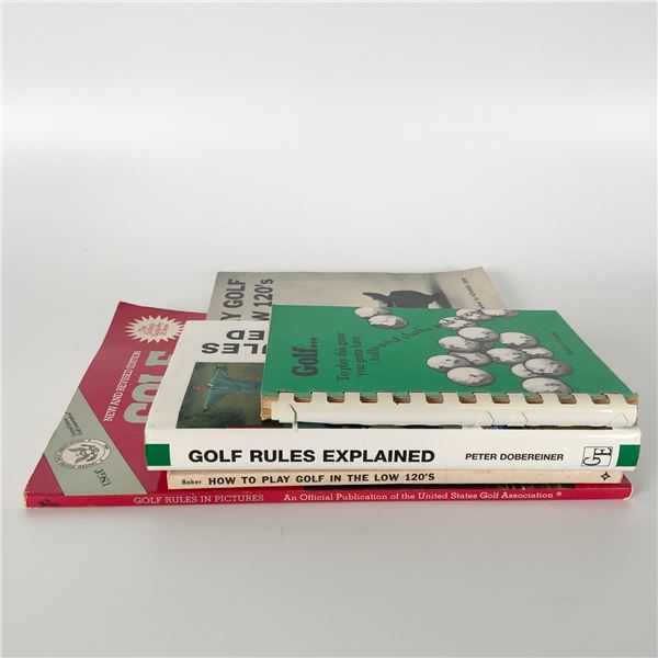 4pc Golf Instruction and Rules Book Collection