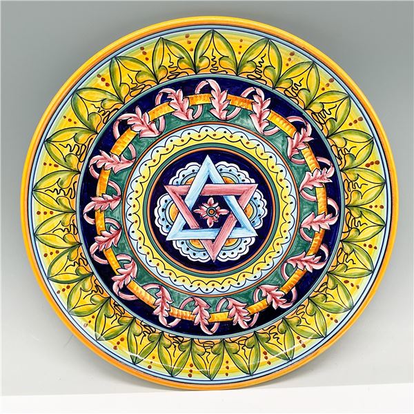 Italian Ceramic Hand-Painted Judaica Plate
