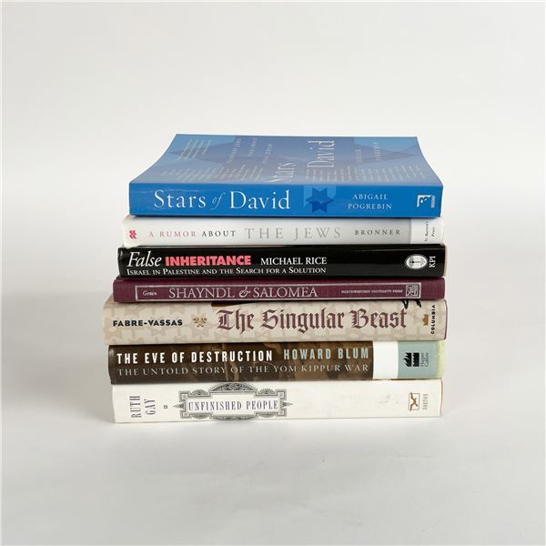 7pc Jewish History, Culture, and Political Themed Books