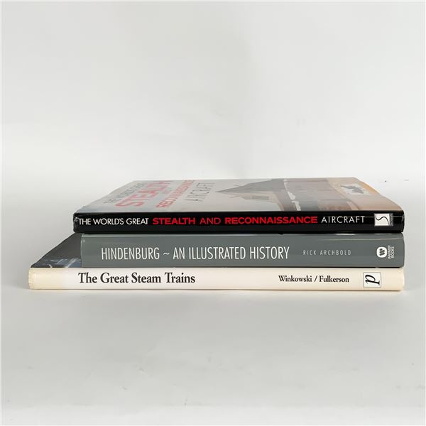 3pc Coffee Table Books on Planes and Trains