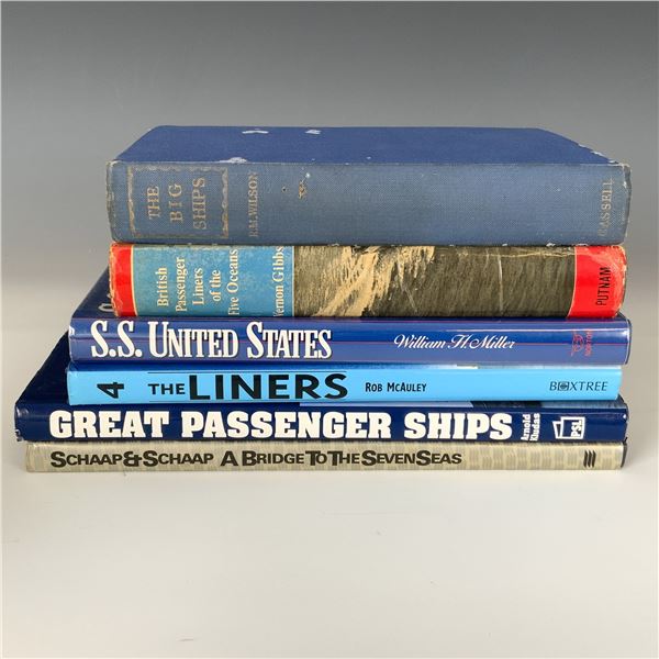 6pc Maritime Passenger Ship Book Collection