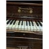 Image 2 : Wormwith Co. Antique Upright Piano w/ Eagle Claw Glass Globe Stool - As Is