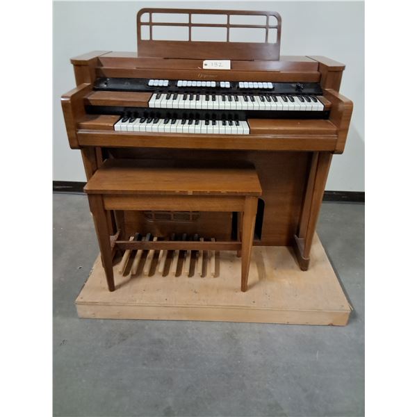 Vintage Electric Orga-Sonic Organ w/Stool  - 46" x 26" x 37"