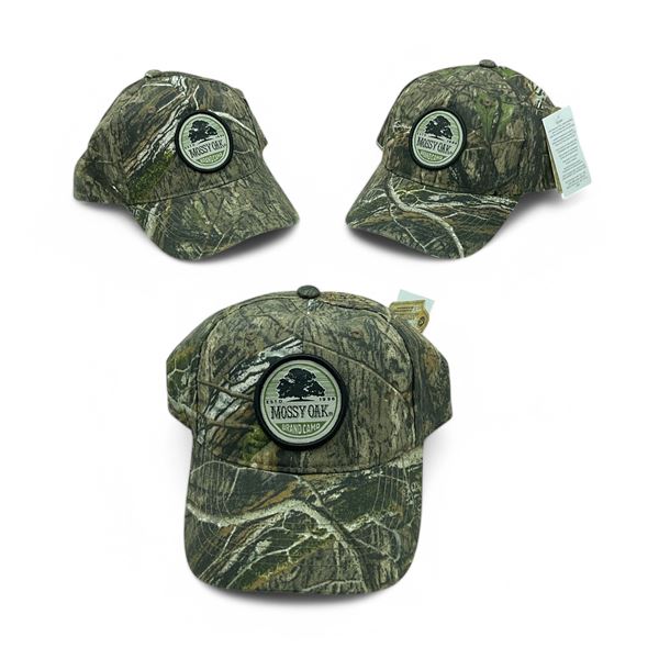 Mossy Oak Camo Hat, OSFM X 3 Qty