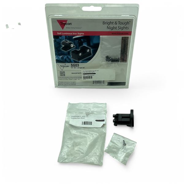 Trijicon Night Sights for Sig 357/ .45 Front and Rear Sights and Nightforce Picatinny-Style Mount