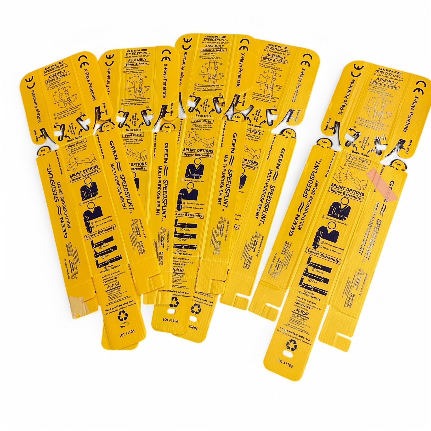 Genee Splint Armstrong Medical Geen Speed Splint X 5 Qty