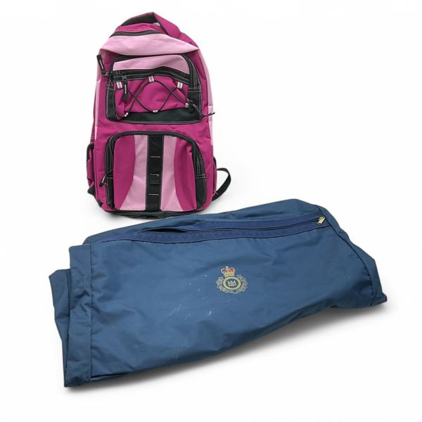 Opp Garment Travel Bag and Pink Backpack