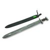 Image 1 : Hand Forged Damascus Steel Sword, 25.5" Blade with Leather Sheath