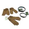 Image 1 : Laksen London Lady Handmade Gloves Size 6.5 X 3 and Pampa Dog Collars Size Small and XL