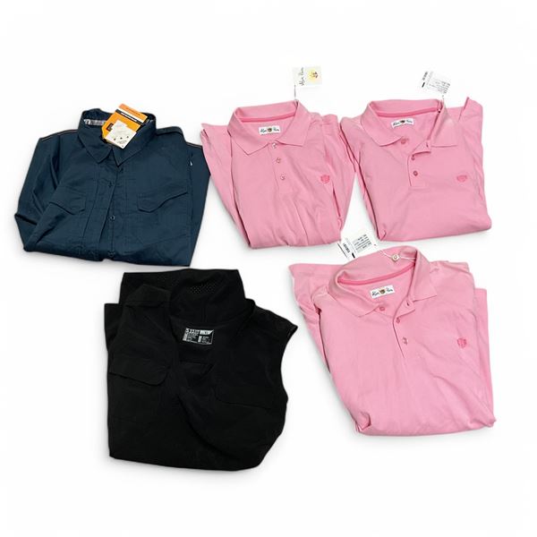 Alan Paine Polo Shirt, Pink, Size XL, XXL, XXXL and Wm's 5.11 Shirt Sz XL, Calypso Top Sz XL