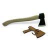 Image 1 : 3.5" Blade Axe, 19.75" Overall Length with Leather Sheath, New