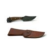 Image 2 : Fixed 3 1/2" Damascus Blade Knife with Leather Belt Sheath