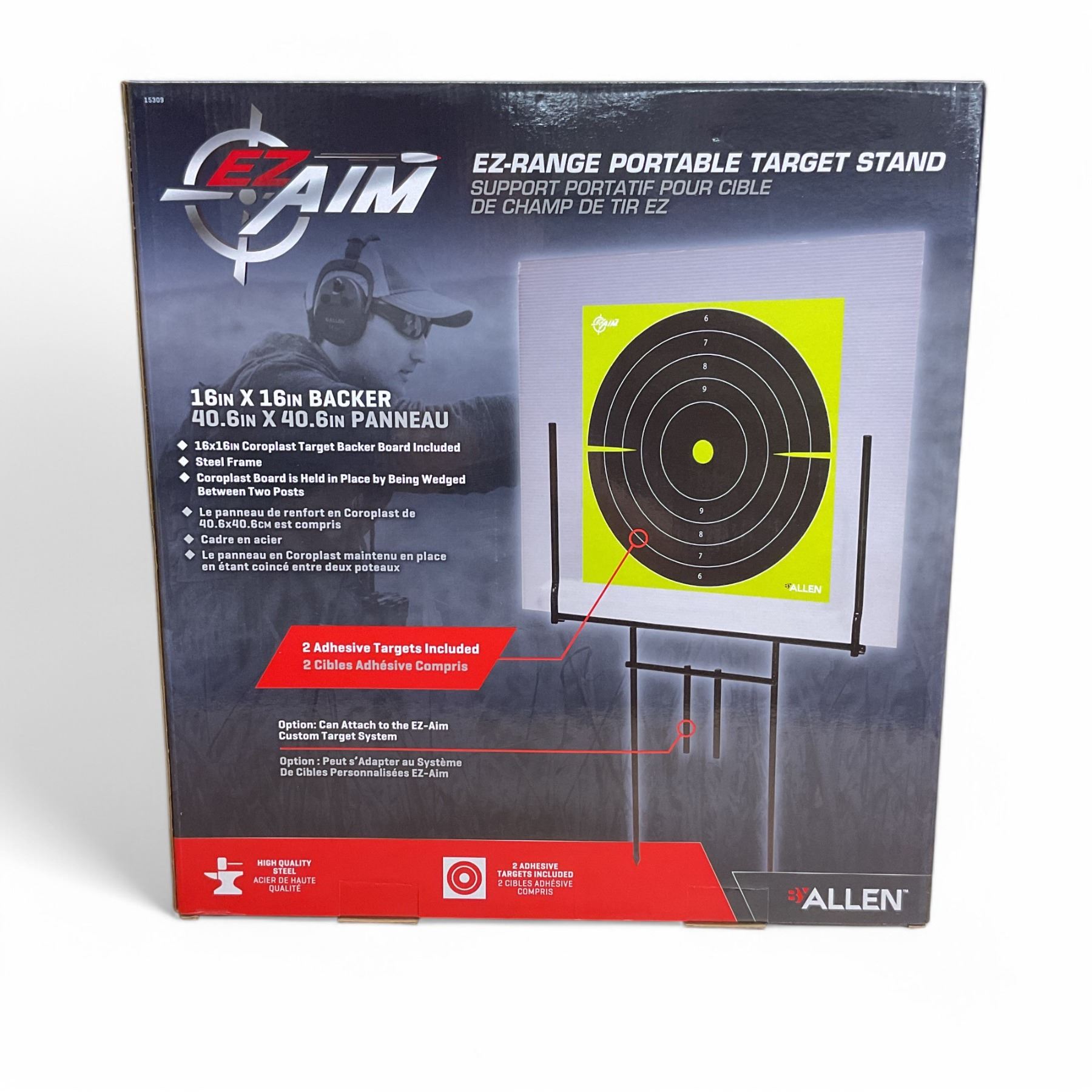 Allen EZ Aim EZ-Range Portable Target Stand, with 16
