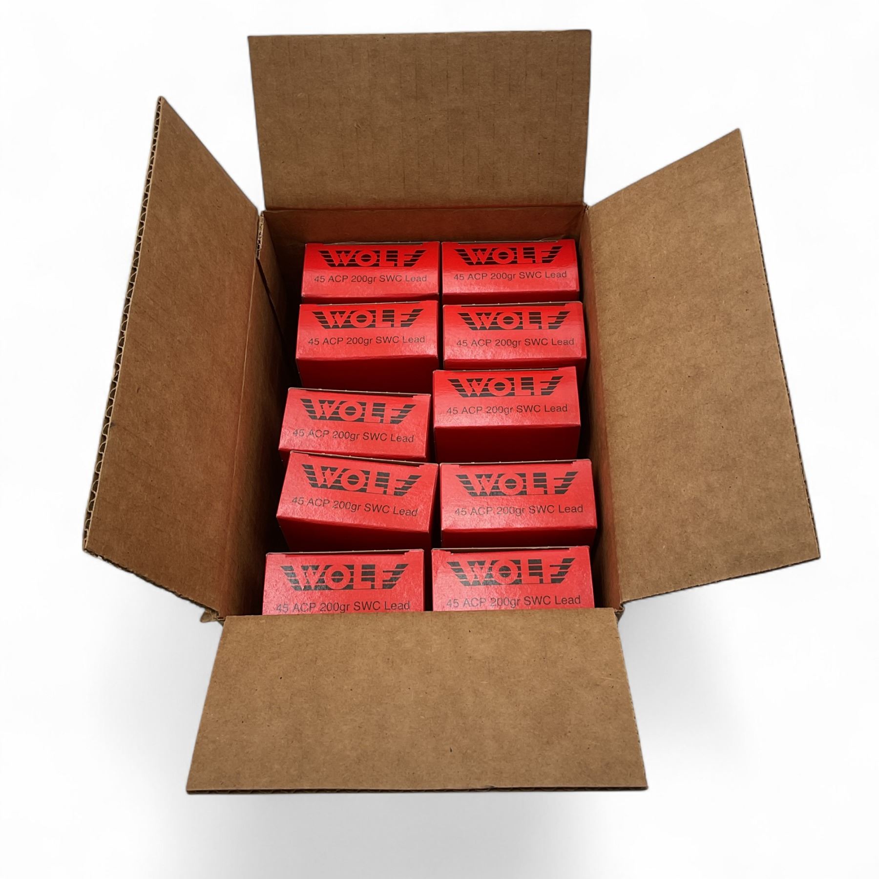 7 Swc Wolf 45 ACP 200 Grain Lead SWC Ammunition, 500 Rounds