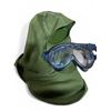 Image 1 : 1x Eye Protection, 1x Green 1 Hole Balaklava Fleece Head Cover