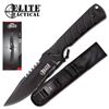 Image 1 : Elite Tactical Backdraft 5" Fixed Knife 1/2 Serrated Steel Blade, New