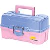 Image 1 : Plano 2-Tray Tackle Box with Dual Top Access, Pink/ Periwinkle, New