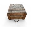Image 3 : Wooden Crate 46.5" Wide X 19" Deep X 12" High With 2 Latches And Rope Handles