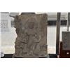 Image 2 : SANDSTONE SCULPTURE OF VARAHI, A HINDU GODDESS ON WOOD BASE