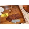 Image 4 : ASSORTED SHELLS, ADZ, COASTERS, & SMALL OUTRIGGER CANOE MODEL