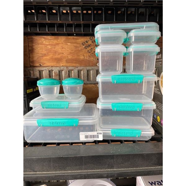 Lot of Multiple Sistema Plastic Food Storage Containers with Lids