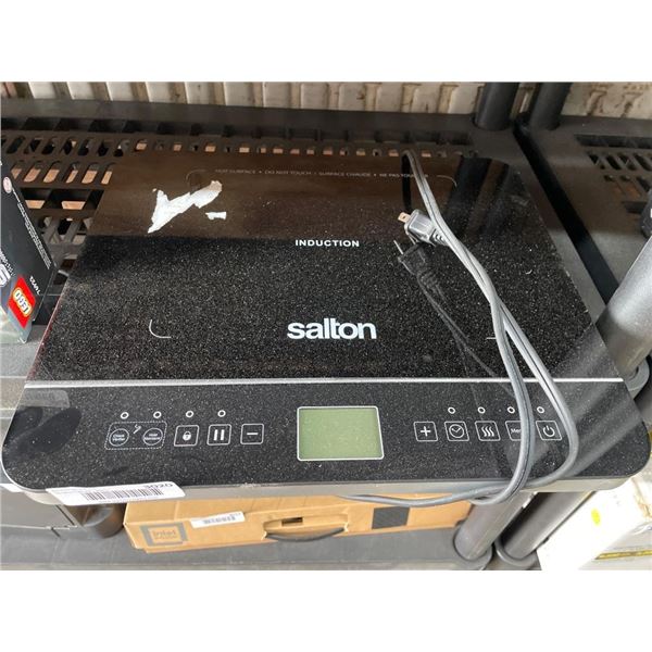 Salton Induction Cooktop Model ID1401 with Control Panel and Plug