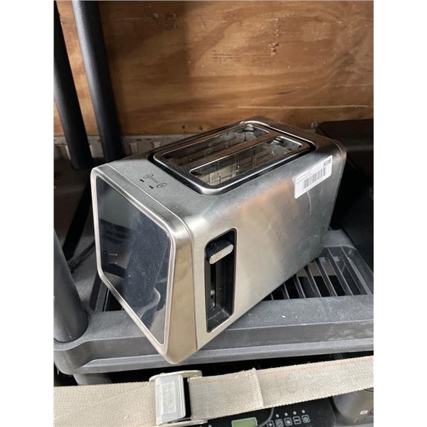 Two-Slot Metallic Toaster with Adjustable Settings
