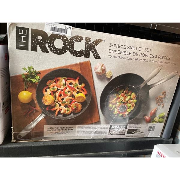 The Rock 3-Piece Skillet Set With Multiple Pan Sizes