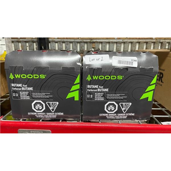 Woods Butane Fuel Canisters – Lot of 2