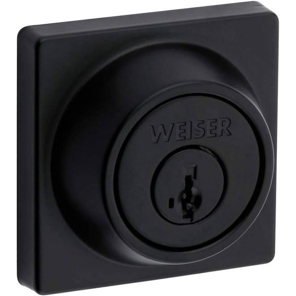 Weiser Single Cylinder Deadbolt Iron Black