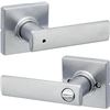 Image 1 : Weiser Elements Satin Chrome Privacy Door Lever Set