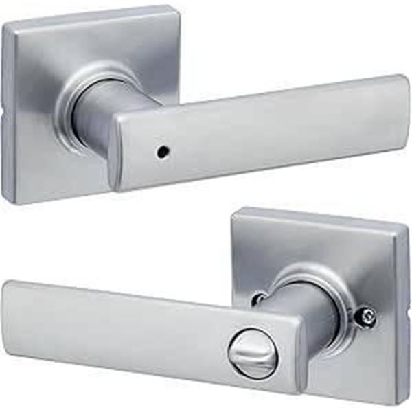Weiser Elements Satin Chrome Privacy Door Lever Set