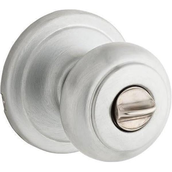 Weiser Privacy Door Knob in Satin Chrome Finish