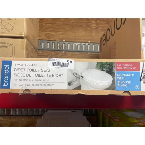 Brondell Swash EcoSeat Bidet Toilet Seat – Elongated White, Non-Electric