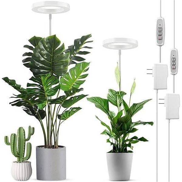 Lordem Grow Light for Indoor Plants with Adjustable Height 2 PACK